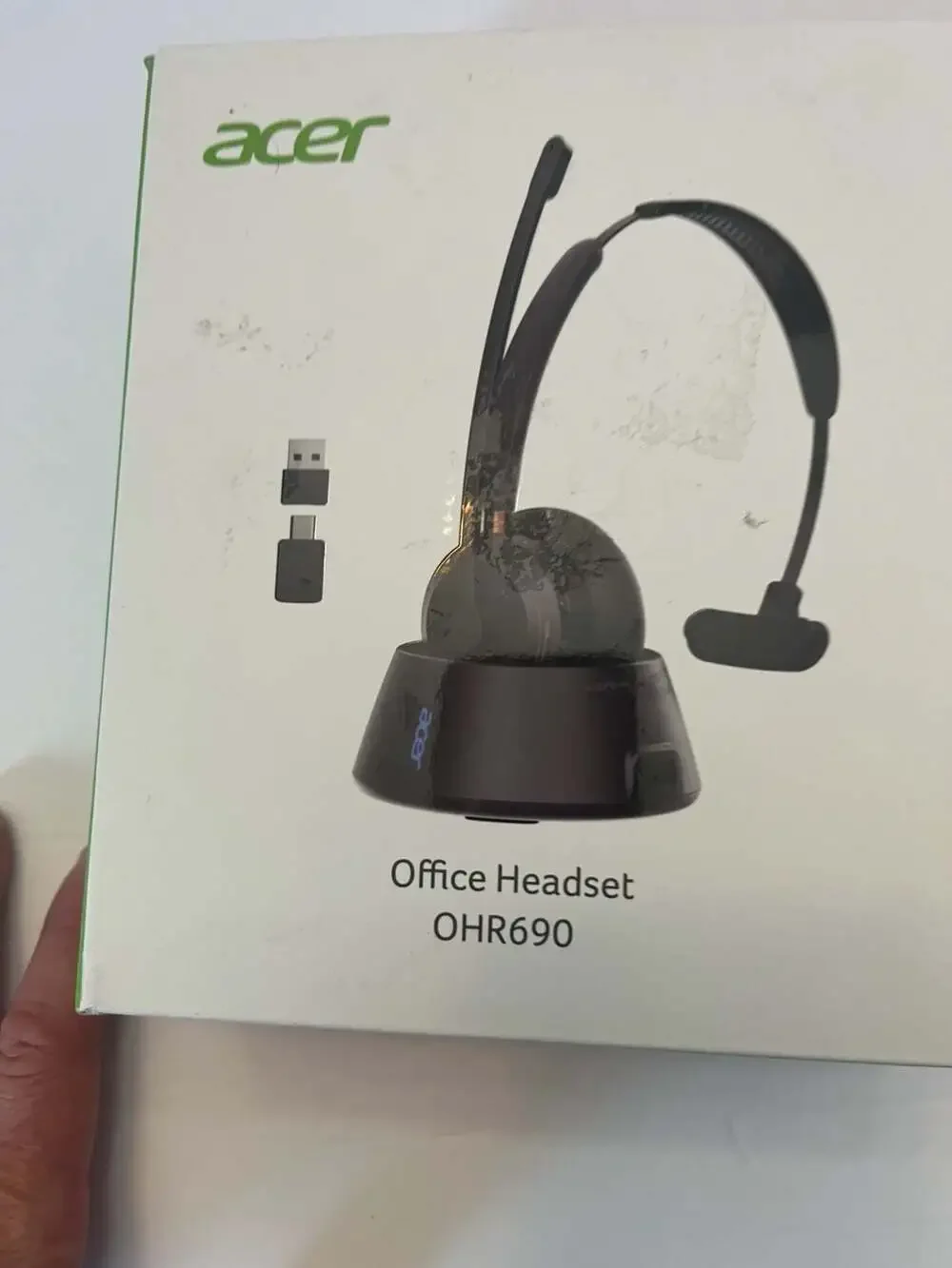Acer OHR690 Office Headset with Charging Base - Missing Bluetooth dongle
